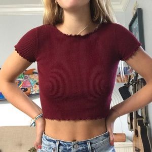 brandy melville maroon top